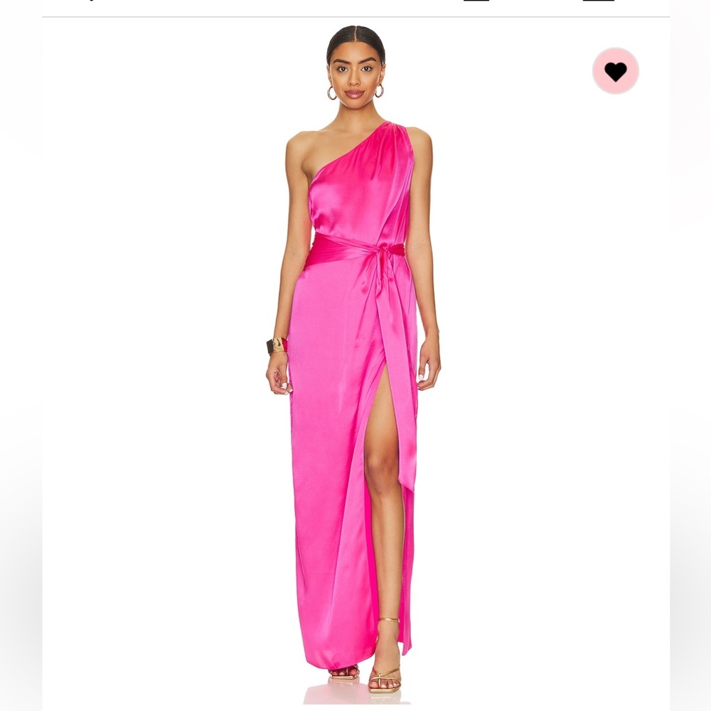 Amanda Uprichard x Revolve Delmar Gown in Cerise